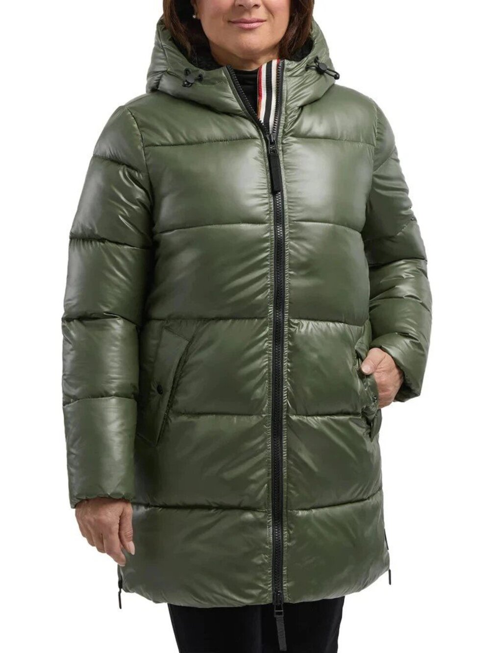 NEW  Hunter Women's Puffer Jacket Inner Fleece Trim Size XL